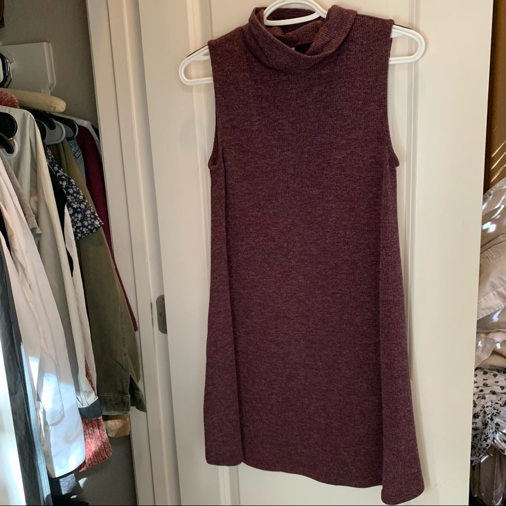 Purple Tunic Sweater Dress